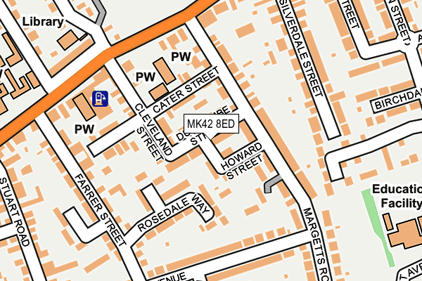 MK42 8ED map - OS OpenMap – Local (Ordnance Survey)
