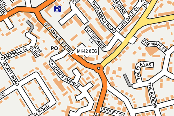 MK42 8EG map - OS OpenMap – Local (Ordnance Survey)