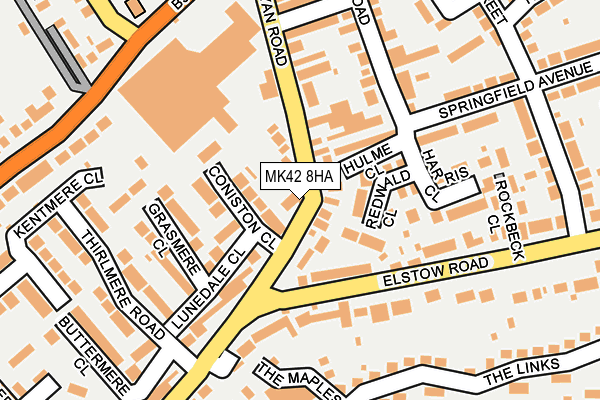 MK42 8HA map - OS OpenMap – Local (Ordnance Survey)