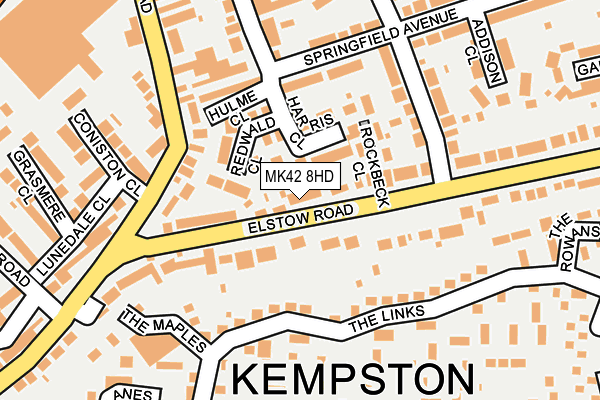 MK42 8HD map - OS OpenMap – Local (Ordnance Survey)