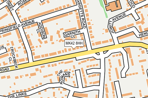 MK42 8HH map - OS OpenMap – Local (Ordnance Survey)