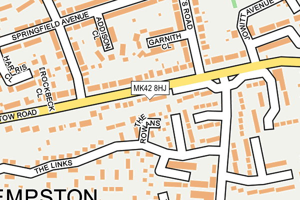 MK42 8HJ map - OS OpenMap – Local (Ordnance Survey)