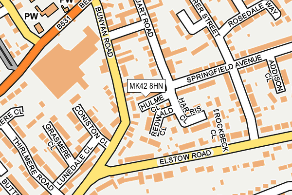 MK42 8HN map - OS OpenMap – Local (Ordnance Survey)