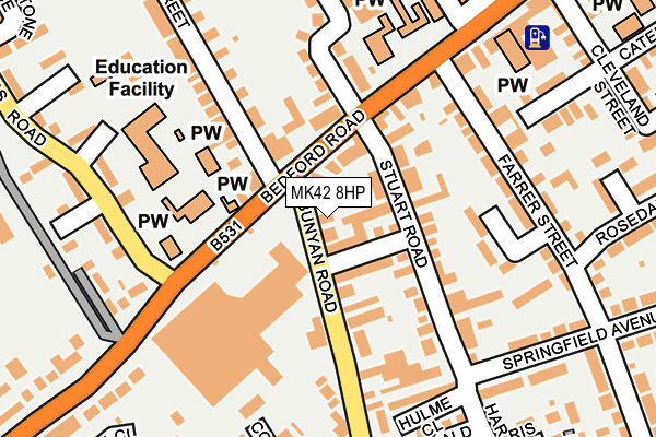 MK42 8HP map - OS OpenMap – Local (Ordnance Survey)