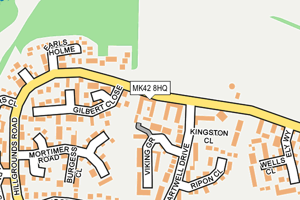 MK42 8HQ map - OS OpenMap – Local (Ordnance Survey)