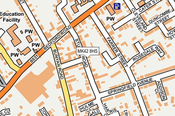 MK42 8HS map - OS OpenMap – Local (Ordnance Survey)
