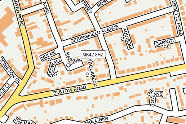 MK42 8HZ map - OS OpenMap – Local (Ordnance Survey)