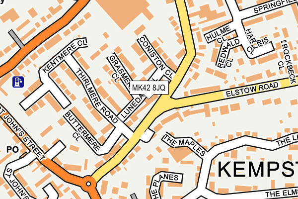 MK42 8JQ map - OS OpenMap – Local (Ordnance Survey)