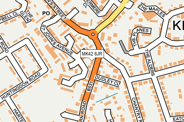 MK42 8JR map - OS OpenMap – Local (Ordnance Survey)