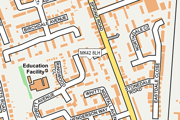 MK42 8LH map - OS OpenMap – Local (Ordnance Survey)