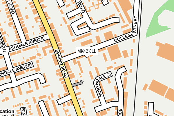 MK42 8LL map - OS OpenMap – Local (Ordnance Survey)