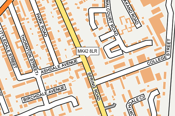 MK42 8LR map - OS OpenMap – Local (Ordnance Survey)