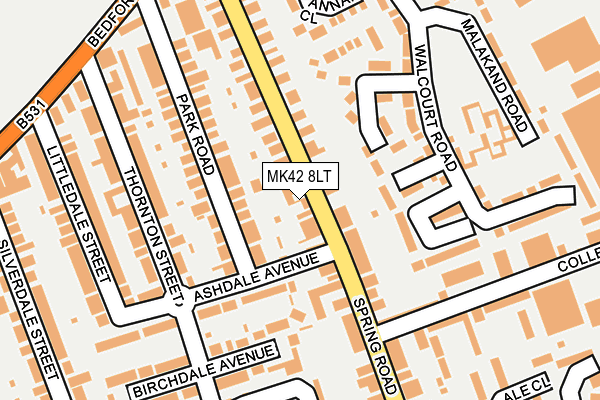 MK42 8LT map - OS OpenMap – Local (Ordnance Survey)