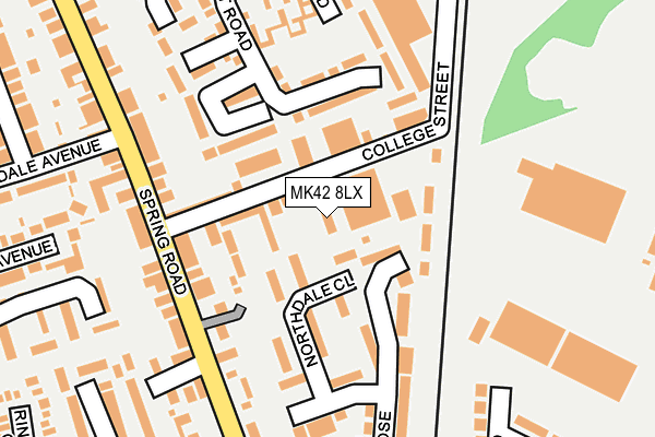 MK42 8LX map - OS OpenMap – Local (Ordnance Survey)