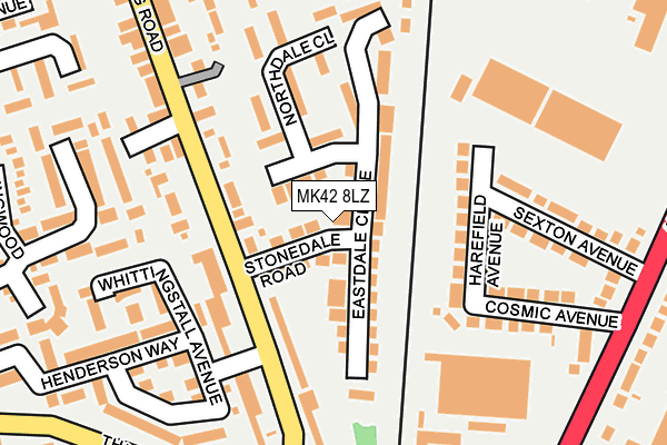 MK42 8LZ map - OS OpenMap – Local (Ordnance Survey)