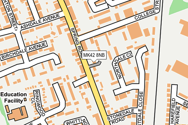 MK42 8NB map - OS OpenMap – Local (Ordnance Survey)