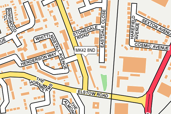 MK42 8ND map - OS OpenMap – Local (Ordnance Survey)