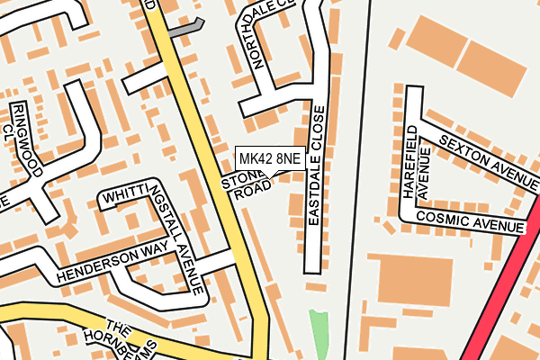 MK42 8NE map - OS OpenMap – Local (Ordnance Survey)