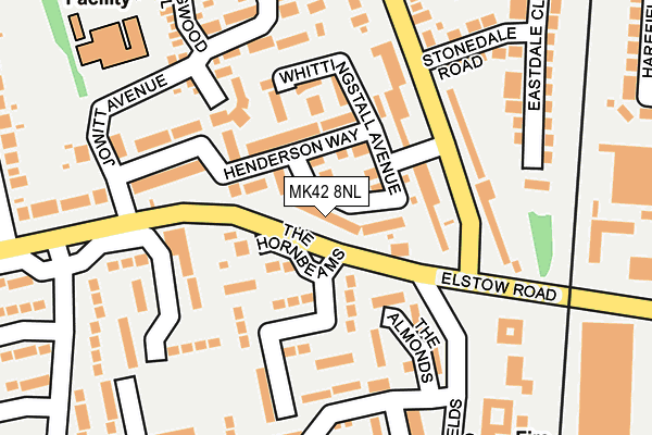 MK42 8NL map - OS OpenMap – Local (Ordnance Survey)