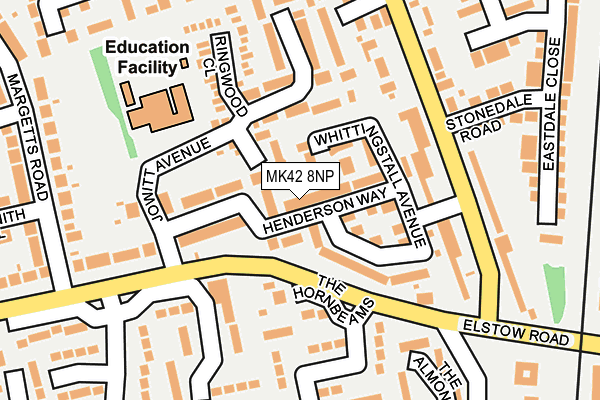 MK42 8NP map - OS OpenMap – Local (Ordnance Survey)