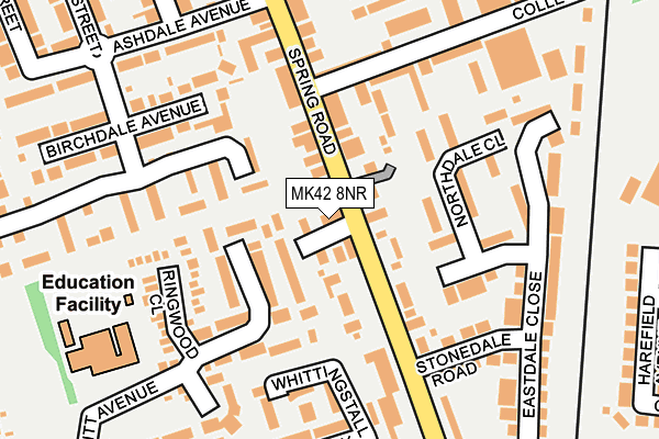 MK42 8NR map - OS OpenMap – Local (Ordnance Survey)