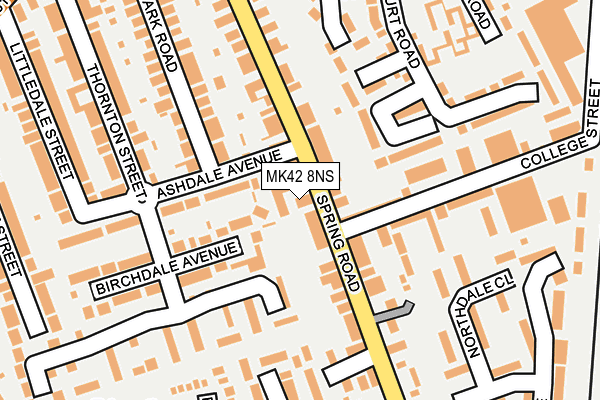 MK42 8NS map - OS OpenMap – Local (Ordnance Survey)