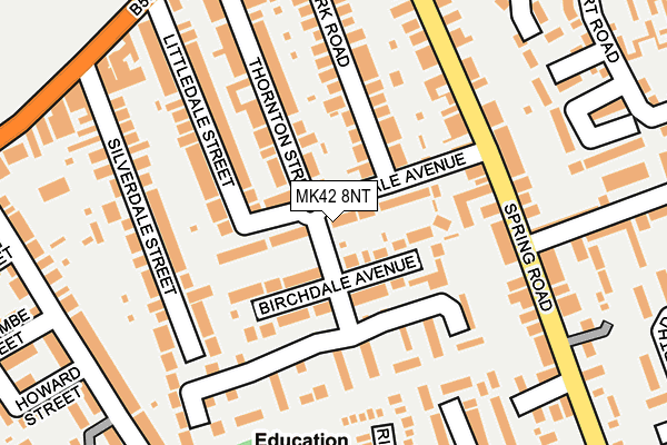 MK42 8NT map - OS OpenMap – Local (Ordnance Survey)