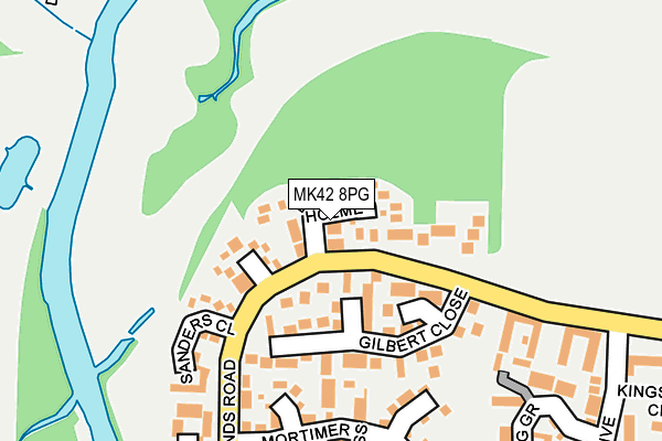 MK42 8PG map - OS OpenMap – Local (Ordnance Survey)
