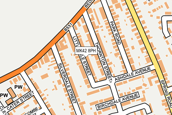 MK42 8PH map - OS OpenMap – Local (Ordnance Survey)