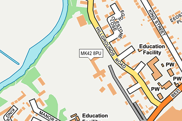 MK42 8PU map - OS OpenMap – Local (Ordnance Survey)