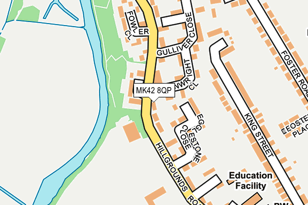 MK42 8QP map - OS OpenMap – Local (Ordnance Survey)