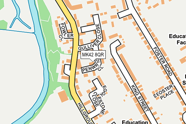 MK42 8QR map - OS OpenMap – Local (Ordnance Survey)