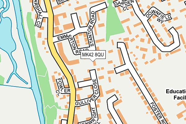 MK42 8QU map - OS OpenMap – Local (Ordnance Survey)