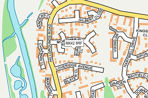 MK42 8RF map - OS OpenMap – Local (Ordnance Survey)