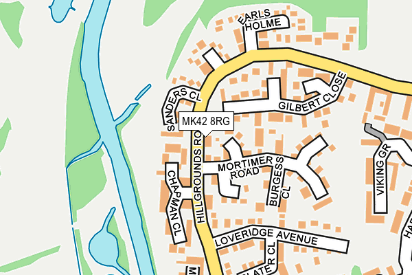 MK42 8RG map - OS OpenMap – Local (Ordnance Survey)