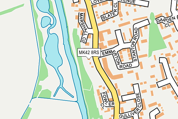 MK42 8RS map - OS OpenMap – Local (Ordnance Survey)