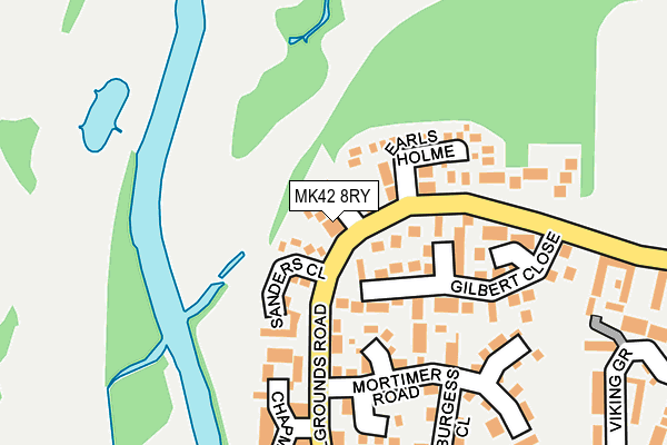 MK42 8RY map - OS OpenMap – Local (Ordnance Survey)