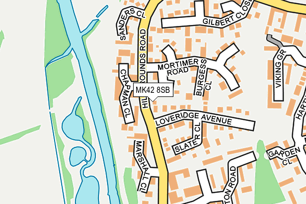 MK42 8SB map - OS OpenMap – Local (Ordnance Survey)