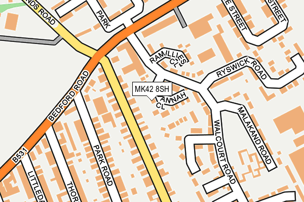 MK42 8SH map - OS OpenMap – Local (Ordnance Survey)