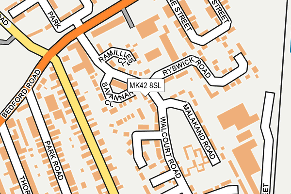 MK42 8SL map - OS OpenMap – Local (Ordnance Survey)