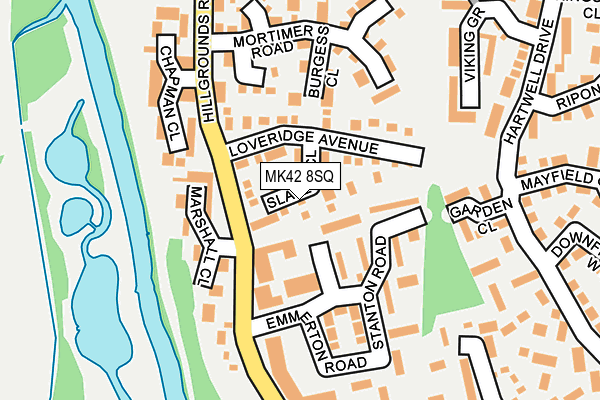 MK42 8SQ map - OS OpenMap – Local (Ordnance Survey)