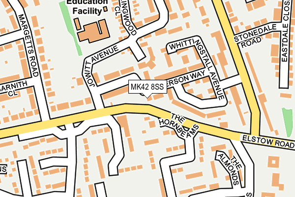 MK42 8SS map - OS OpenMap – Local (Ordnance Survey)