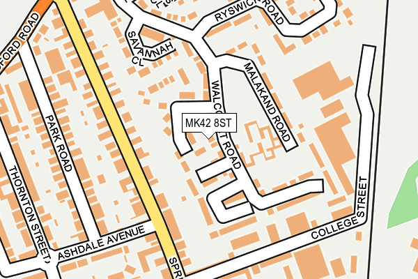 MK42 8ST map - OS OpenMap – Local (Ordnance Survey)