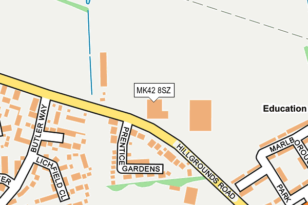 MK42 8SZ map - OS OpenMap – Local (Ordnance Survey)