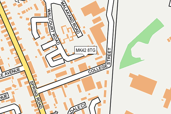 MK42 8TG map - OS OpenMap – Local (Ordnance Survey)