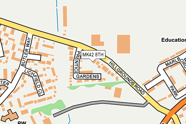 MK42 8TH map - OS OpenMap – Local (Ordnance Survey)