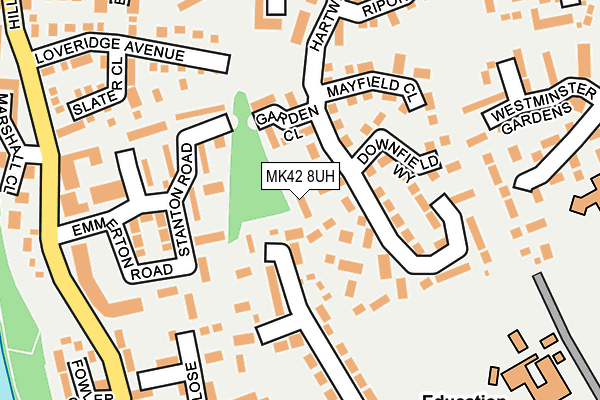 MK42 8UH map - OS OpenMap – Local (Ordnance Survey)