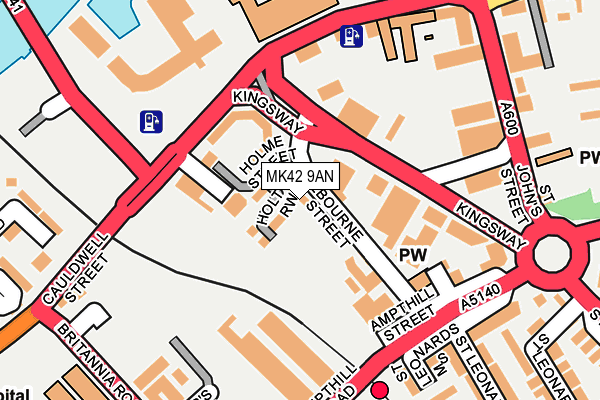 MK42 9AN map - OS OpenMap – Local (Ordnance Survey)