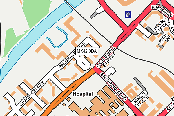 MK42 9DA map - OS OpenMap – Local (Ordnance Survey)