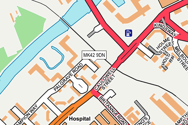 MK42 9DN map - OS OpenMap – Local (Ordnance Survey)